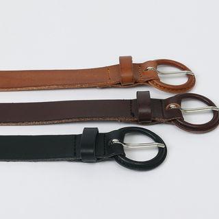 Hoop-buckle Cowhide Belt
