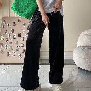 Plain Velvet Pants