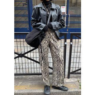 Collared Buttoned Pleather Jacket Black - One Size