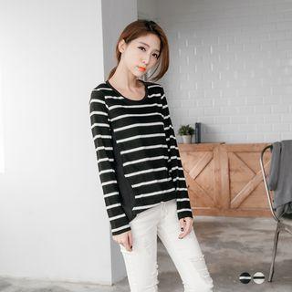 Paneled Pinstripe Brushed Top