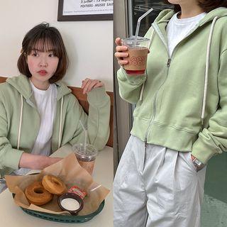 Two-way Zip Pastel Hoodie