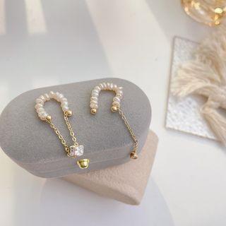 Freshwater Pearl Chained Cuff Earring (various Designs)