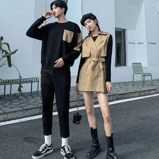 Couple Matching Paneled Sweatshirt / Pants