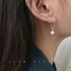 925 Sterling Silver Chain Bead Dangle Earring