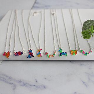 Alloy Colour Block Zodiac Animal Pendant Necklace