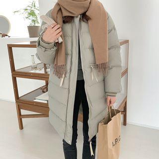 Round-neck Raglan-sleeve Puffer Coat