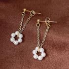 Faux Pearl Drop Earring 1 Pair - B-919 - Gold - One Size