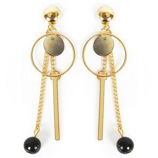 Beaded Hoop Earring 1 Pair - 1265 - 01 - As Shown In Figure - One Size