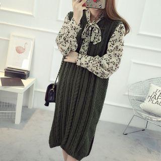 Sleeveless Cable Knit Dress
