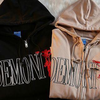 Hooded Long-sleeve Zip Lettering Jacket