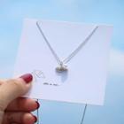 925 Sterling Silver Shell & Pearl Pendant Necklace Silver - One Size