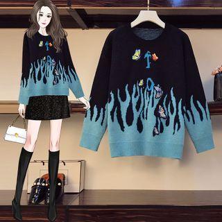 Flame Print Sweater