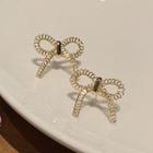 Bow Alloy Earring 1 Pair - Gold - One Size