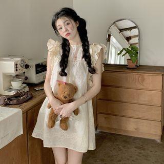 Sleeveless Lace Cut-out Dress