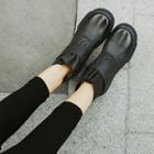 Velcro Genuine Leather Short Boots