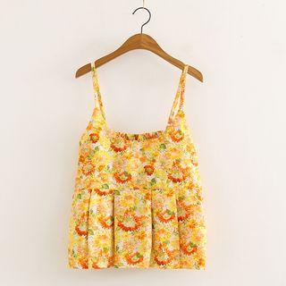 Flower Print Camisole Top Yellow - One Size