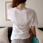 Short-sleeve Sequined Wing T-shirt