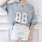 Ripped Printed Short-sleeve T-shirt