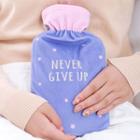 Lettering Flannel Hot Water Bag Protection Sleeve