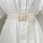 Faux Pearl Belt Faux Pearl - White - One Size