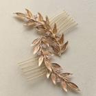 Leaf Alloy Hair Comb 1 Pc - Gold - One Size