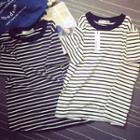 Stripe Short Sleeve Top
