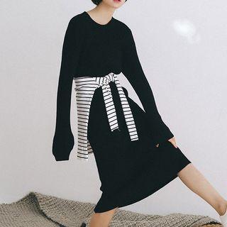 Rib-knit Midi Dress