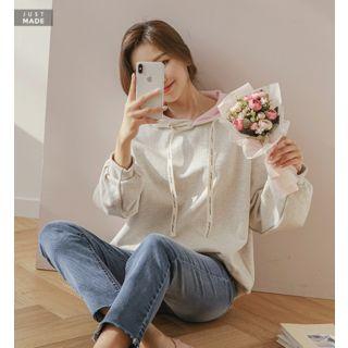 Letter-strap Boxy Hoodie