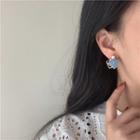 Asymmetrical Faux Pearl Square Stud Earring