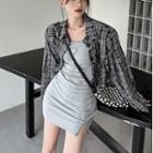 Striped Shirt / Sleeveless Dress
