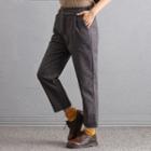 Plaid Woolen Tapered Pants