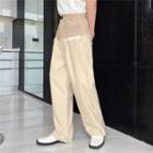 Two-tone Panel Loose Fit Pants