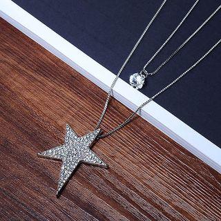 Rhinestone Star Layer Necklace