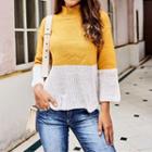 Two-tone Sweater Yellow - One Size