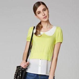 Mock Two-piece Blouse