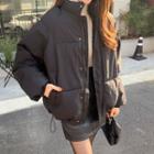 Raglan Stand-collar Padded Jacket