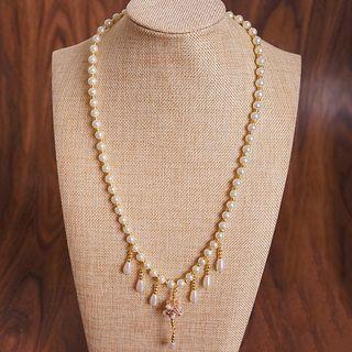 Faux Pearl Bracelet Gold Pearl Necklace - One Size