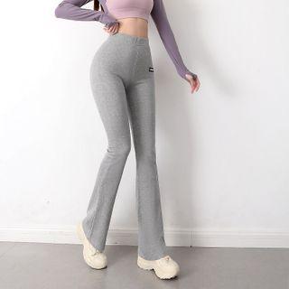 High-waist Boot-cut Sweatpants
