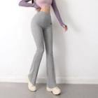 High-waist Boot-cut Sweatpants