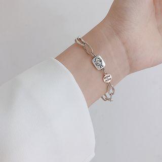 925 Sterling Silver Tag Bracelet 925 Silver - Silver - One Size