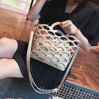 Faux Leather Cut Out Bucket Bag