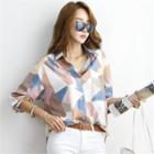 Geo-pattern Multicolor Shirt Pink - One Size