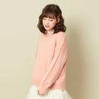 Wavy Hem Sweater Pink - One Size