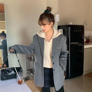 Wool Blend Blazer & Sash