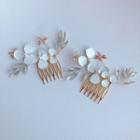 Faux Pearl Floral Hair Comb As Shown In Figure - One Size