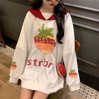 Strawberry Pullover Milky White - One Size