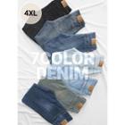 Band-waist Colored Slim-fit Jeans