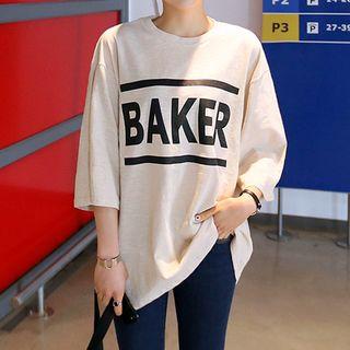Lettering Boxy-fit T-shirt