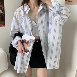 Striped Shirt / Spaghetti Strap Top