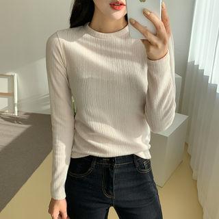 Brushed Fleece Ribbed Top